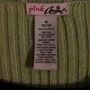 Pink Angel Girls' Beige Sweater SHIRT 100% Acrylic SIZE  10-12 MSRP $14.00